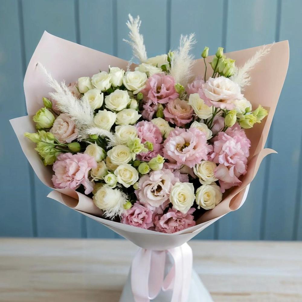 Букет цветов из: Альстромерии и Розы в Сараи