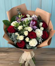 Букет цветов из:  Розы и Альстромерии в Сараи