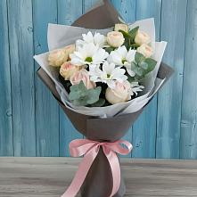 Букет цветов из:  Хризантемы и Розы #REPLACE_PRED# Сараи