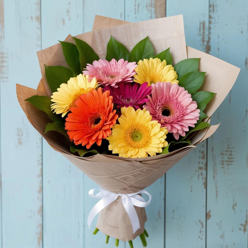 Букет цветов из: Герберы в Сараи