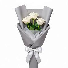 Букет 3 белые розы #REPLACE_PRED# Сараи